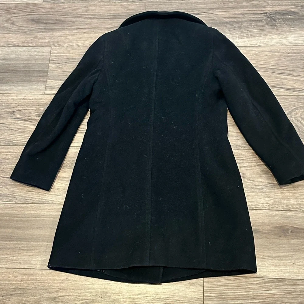 J. Crew Wool Black Double Breasted Pea Coat Size Petite 0 - Picture 5 of 7